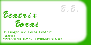 beatrix borai business card